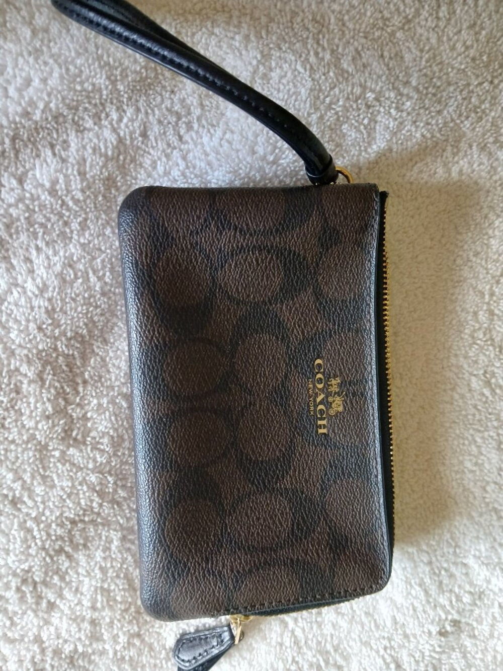 COACH-Double Zip Corner Wristlet